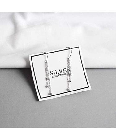Ear Stud Earrings for Women Peas Round Beads Tassel Ear Clips Personality Temperament Female Long Fashion Ear Line Party Gift e Ear Studs - Buy Online on GoSupps.com