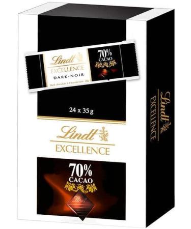LINDT EXCELLENCE DARK 70% COCOA 24X35g