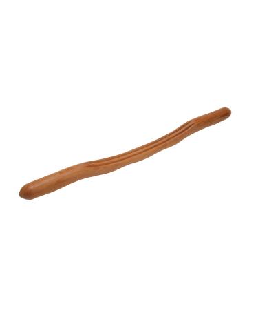 Schabestab made of wood with three grooves ergonomic non-slip Gua-Sha stick made of carbonized beech wood 52 cm non-invasive ridge-free massage device for back stomach