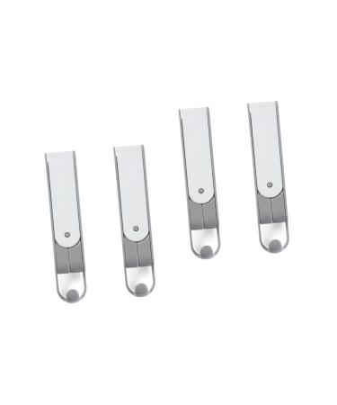 Alipis 4 Pcs Wall Hooks Wall Storage Rack Durable Hooks Multifunctional Hanger Hook up Travel Row Hook Fold 17.5*3.5*3.5cmx2pcs Light Greyx2pcs