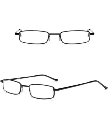 Buy Zjiex Mini Reading Glasses for Men & Women - Super Light Metal Frame Blue Light Blocking | Portable 2.5 & 3.0 Strength Options in Black - Buy Online on GoSupps.com