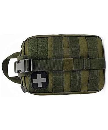Fireclub Compact Tactical Molle Rip-Away Medical First Aid Pouch - 1000D Nylon for Hiking Biking Rock Climbing Hunting - Army Green - Buy Online on GoSupps.com