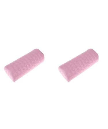 Viodmss 2X Manicure Tool Hand-Rest Cushions Holder Professional Soft Sponge Armrest Rest Cushion (Pink)
