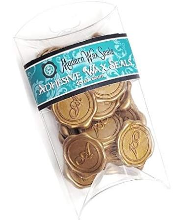 Adhesive Wax Seal Stickers 25Pk Pre-Made from Real Sealing Wax-Gold Initials (Initial B) - Buy Online on GoSupps.com