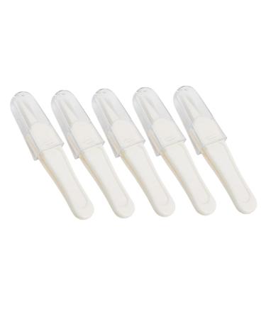 TOYANDONA 5pcs Tweezers Baby Nose Baby Nose Cleaner Clip Booger Tweezers for Baby White Polycarbonate Round Head Booger Clip Newborn