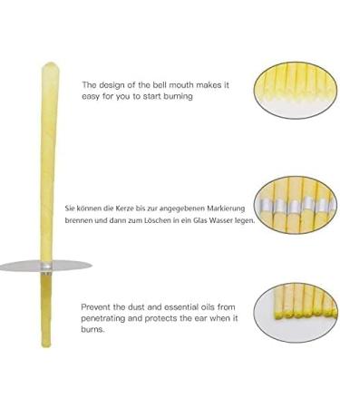 Hopi Ear Candles 10 pcs - Natural Beeswax Candling Cones with Protective Disks - Buy Online on GoSupps.com
