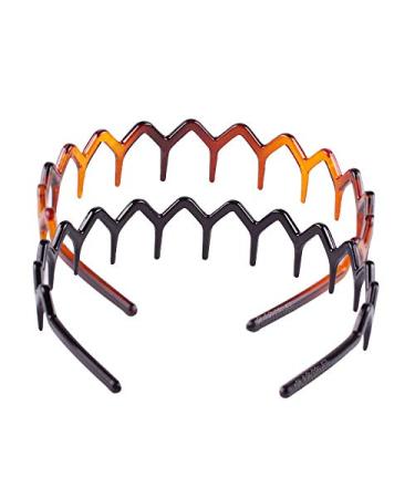 High Quality Plastic Shark Teeth Headband & Hair Comb Set - 2 Pieces in Black & Brown for Perfect Hair Styling | International Shipping Available - Buy Online on GoSupps.com