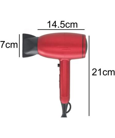 2300W Powerful Quick Drying Salon Professional Hair Dryer Compact Anti-frizz Ionic Household Hairdryer with Styling Nozzle and Diffuser Powerful AC Motor 2 Speed and 3 Heat Setting Red Small Gift - Buy Online on GoSupps.com