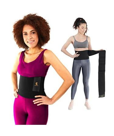 Guardani Waist Wraps for Stomach, Wrap Waist Trainer for Women Lower Belly Fat - Back Brace Waist/Pelvis Belt, Black Stomach Wrap, Waist Wrap Body Shapeshifter, Useful for any Waist