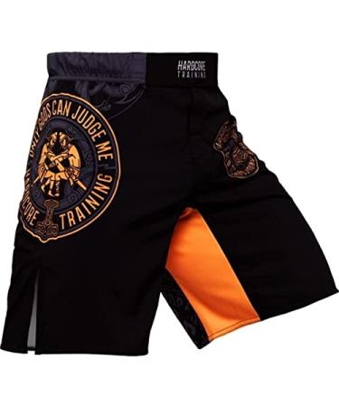 Hardcore Training Glima Fight Shorts Men's Boxing MMA Combat BJJ Grappling Fitness Muay Thai Kickboxing No Gi Large