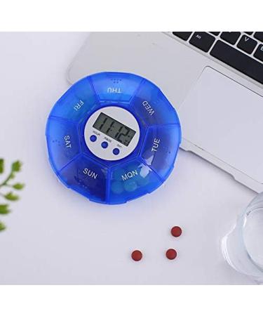 Winnes Pill Box BPA Free 7 Day 1 Times a Day Portable Weekly Pill Dispenser Storage Case for Vitamins etc 5 Alarm Clocks Can Be Set for Regular Reminders 7 Grids - Buy Online on GoSupps.com