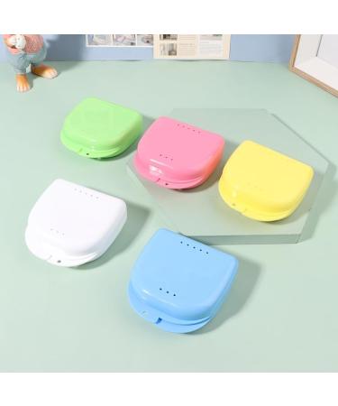 Dusarls Dental Bracket Prostheses Storage Box - Orthopedic Little Teeth Box with Mirror | Oral Hygiene & Denture Care - Pink - Buy Online on GoSupps.com