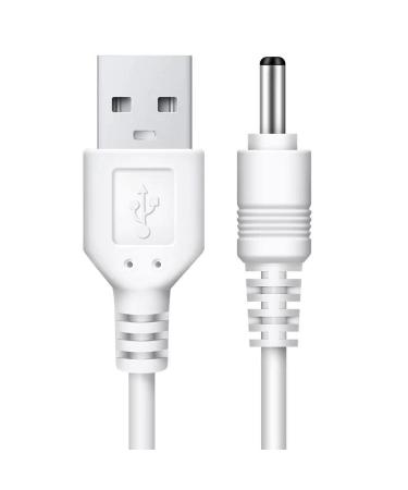 USB Charger Cable for Fairywill/Bitvae/KIPOZI/Dnsly/Vekkia/Gloridea Sonic Electric Toothbrush  Replacement DC USB Charging Cable 3.3FT white