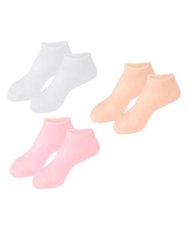DOITOOL 6 Pairs Gel Socks Lined Socks Anti- Moisturizing Womens Low Cut Socks Socks Moisturizing Heel Moisturizing Socks for Women Men Stocking Man Foot Sebs High Heels