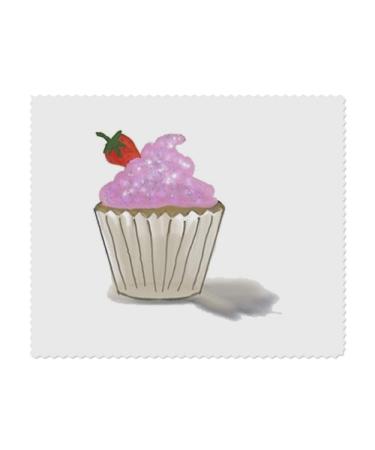 2 x 'Strawberry Cupcake' Microfiber Lens/Eyeglass Cleaning Cloths (LC00020508)