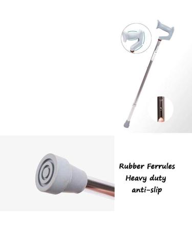 Walking Stick/Walking Crutches Lightweight Aluminum Alloy Walking Sticks with Ergonomic Grip 10 Height Levels Adjustable for Elderly Men or Women in Gray with Non-Slip Base Journey - Buy Online on GoSupps.com