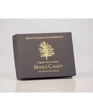 Mount Mansfield Maple Certified Organic Pure Vermont Maple Candy (1 Pound) 1 Pound (Pack of 1)
