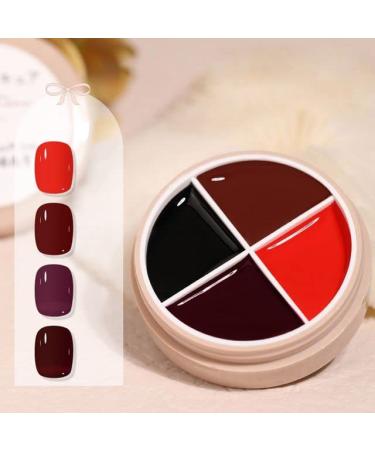 4 Colors Nail Repair Care Base Coat Soak Off Solid Canned Cream UV LED Varnish Gel Jelly Painting Gel Nail Gel Polish - (Color: 1)