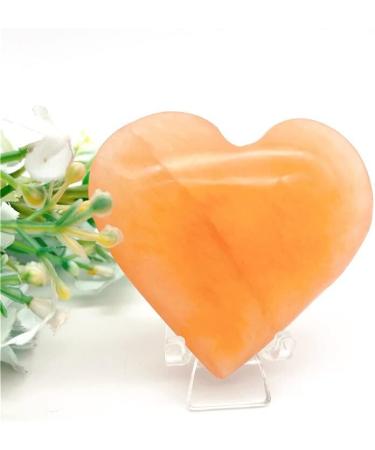 1PC Natural Orange Selenite Heart Shaped Hand Carved Gypsum Crystal Stone for Decoration Natural Stones Chakra Reiki Balancing - Buy Online on GoSupps.com