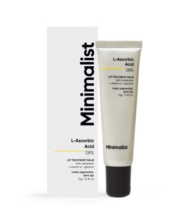 Minimalis 8% L-Ascorbic Acid Lip Balm with Vitamin E Radianskin & Glycerine for Pigmented & Dark Lips | 12 gm