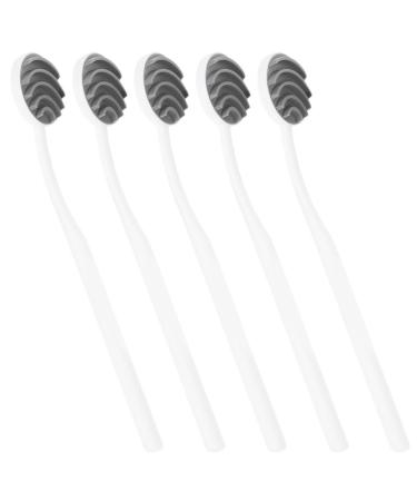VILLCASE 5pcs silicone spatula tongue scraper tools cleaning brush portable tongue cleaners home tongue cleaners tongue clean brush tongue cleaners brush tongue brush major white