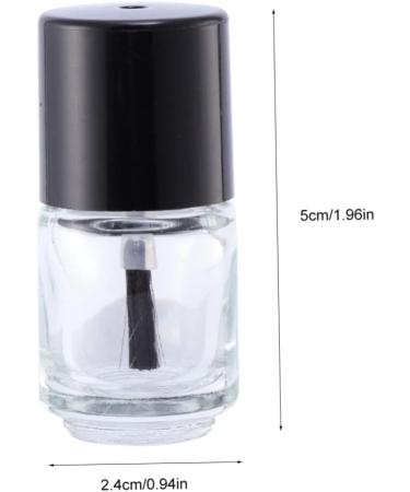  Ipetboom Ipetboom Set of 15 Clear Glass Nail Polish Bottles (5ml) Gel Polish Bottles Round Cap For Travel Salon and Home - Buy Online on GoSupps.com