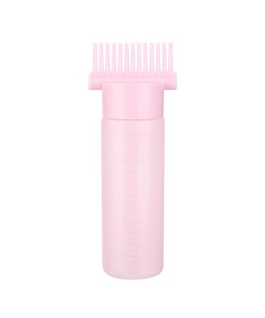 Root Comb Applicator Bottle 6 Ounce Hair Oil Applicator Applicator Bottle for Hair Dye Bottle Applicator Brush with Graduated Scale Profssional Brush Applicator Comb Dye and scalp treament essential Pink