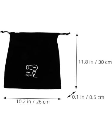 BIUDECO 2pcs Velvet Bag Hair Dryer Travel Bag Hair Dryer Attachments Storage Hair Dryer Bag Black Flannel - Buy Online on GoSupps.com