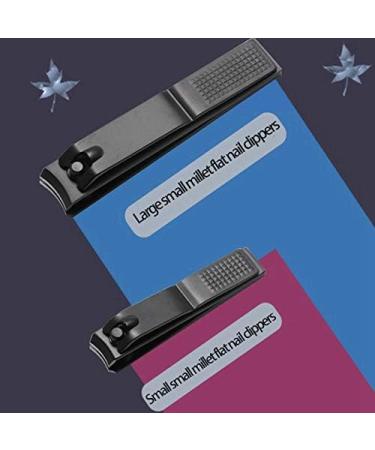 Black Nail Clippers Stainless Steel Super and Toenails Manicure Tool Flat Nose Nail Clippers S - Buy Online on GoSupps.com