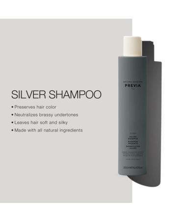 Buy PREVIA Blonde Silver Shampoo | Hydrating Shampoo for Blonde Gray & White Hair (8.45 oz) - Nourish & Enhance Shine - Buy Online on GoSupps.com