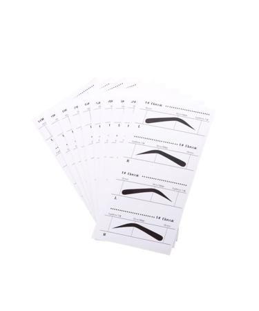 Didiseaon 10pcs Eyebrow Template Eyebrow Card Eyebrowhack Eyebrow Shaping Stencils Mold Stickers Eyebrow Shape