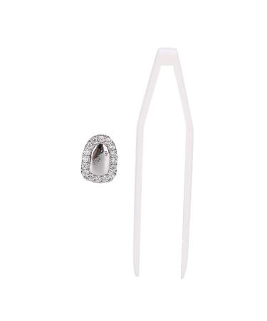 Shop Bling Teeth Accessories for Halloween & Hip-Hop Fashion Stylish Brass Galvanization with Solitaire Portal Diamond Silver - Buy Online on GoSupps.com