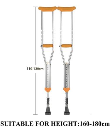 Crutches for Adults Underarm Axillary Crutches with Anti-Vibration Spring Crutch for Adults with Medical Comfortable Cushion 9 Adjustable in Height The Swelling Prevention and a Lucky Star - Buy Online on GoSupps.com