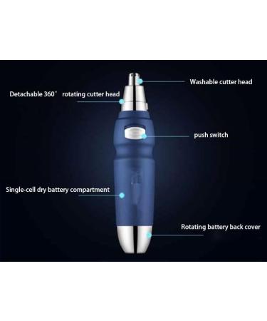 Buy Waterproof Ear and Nose Hair Trimmer | Battery-Operated 360 Rotating Facial Hair Clipper for Men & Women - Easy Cleansing & Precision Grooming - Buy Online on GoSupps.com