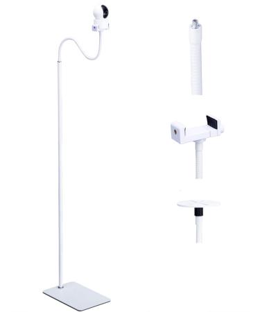 BoGuang Baby Monitor Holder Baby Camera Mount Universal Floor Mount for Surveillance Camera with Clamp Height Adjustable 75-175 cm Compatible with Baby Camera Monitor/Security Camera (White)