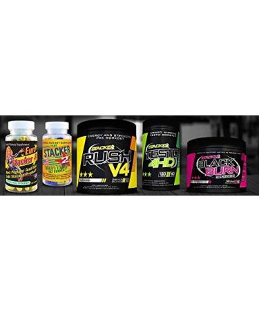 Stacker2 Rush V4 Pre-Workout Booster - Lemon Lime (180g) | 30 Servings | Bodybuilding Energy & Endurance - Buy Online on GoSupps.com