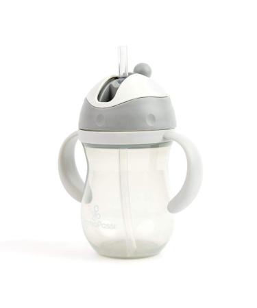 Primo Passi Baby & Toddler Straw Cup | Sippy Cup | Baby Cup Spill Proof (Grey 9Oz)