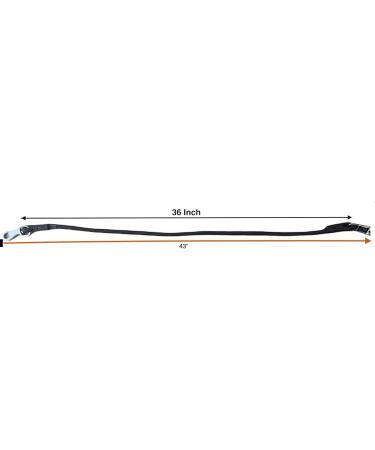 Majestic Ally Pack of 2 Bungee Trailer Tie for Horse Haulage with Panic Snap and Bull Snap - 36 Inch (Black) - Buy Online on GoSupps.com