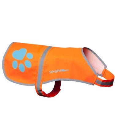 SafetyPUP XD - Reflective Dog Vest. Hi-Visibility, Fluorescent Blaze Orange Dog Vest Helps Protect Your Best Friend. Safeguard Your PUP from Motorists & Hunting Accidents, On or Off Leash. (Med) Medium Orange