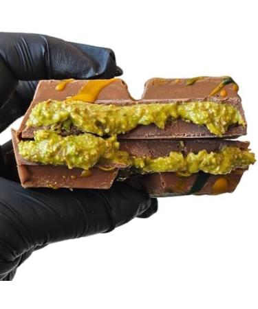 Dubai Chocolate Pistachio & Kunafah Crunch Original Dubai 200g XL Dubai Chocolate Kadayif & Pistachio with Crispy Angel Hair + Heartforcards Stickers - Buy Online on GoSupps.com