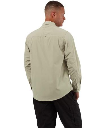 Craghoppers Men's Kiwi L/S Hiking Shirt - Lightweight Quick-Dry Outdoor Apparel | Oatmeal - International Shipping Available - Buy Online on GoSupps.com