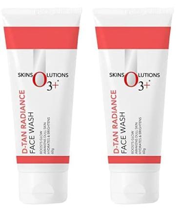 Metrey Herbotech 03+ D-Tan Radiance Face Wash with Vitamin C Deep Cleansing Skin Tone Unifying Formula 60g Pack of 2