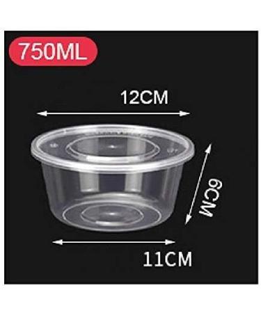 Dinner 600 Boxes Transparent Plastic Disposable Soup Bowls Chutney Bowls Storage Box with Lid Food Containers Fast Food Takeaway Packaging Box 750ML (Color : Black) - Buy Online on GoSupps.com