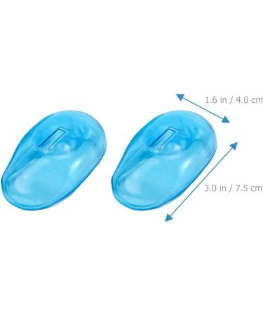 Minkissy Silicone Ear Covers 2Pcs - Waterproof Hair Dye Shield for Salon, Shower - Adult Blue - Buy Online on GoSupps.com