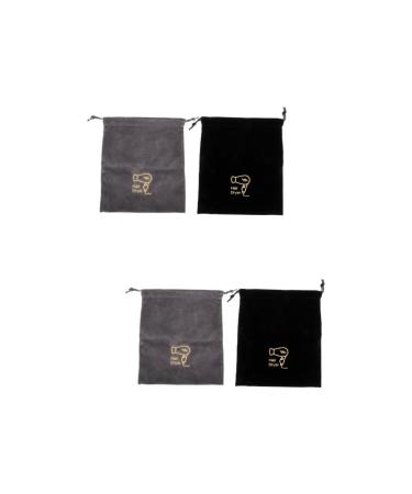 Baluue 4 Pcs Hair Dryer Bag Storage Bags for Hair Dryer Hair Drye Storage Organizer Hair Travel Bag Flannel