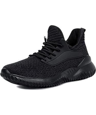 Akk Walking Shoes for Men Sneakers - Slip on Memory Foam Running Tennis Shoes for Athletic Workout Gym Indoor Outdoor Lightweight Breathable Casual Sneakers 13 Black