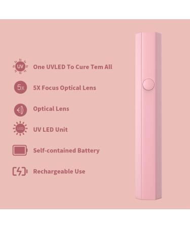 Mini UV Light for Gel Nails - Fast Curing LED Nail Lamp & USB Nail Dryer (Pink) | Perfect for Salon & DIY Manicures - Buy Online on GoSupps.com