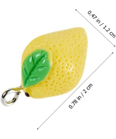 COOLHIYA 10pcs Lemon Pendant Fruit Charm Mini Charms Hawaiian Party Favors Lemon Beads Dangle Charms Yellow Lemon Charms Fake Lemon Model Jewelry Making Charms Resin Connector The Summer - Buy Online on GoSupps.com