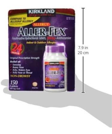 Kirkland Signature Aller-Fex 180 mg 150 Tablets - 5 Pack - Buy Online on GoSupps.com