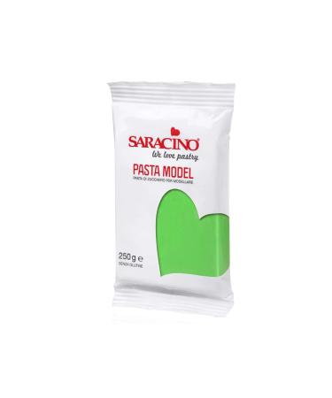 Saracino Sugar Paste Model Light Green Modelling Paste 250 g Gluten Free Made in Italy